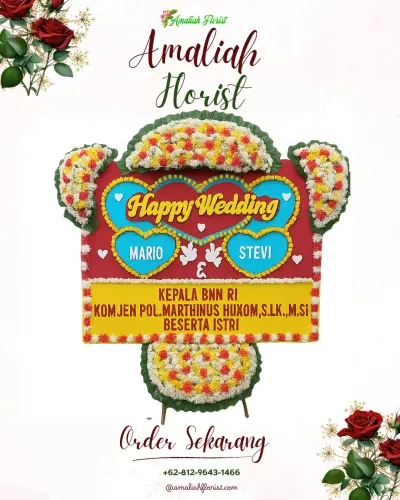 Karangan Papan Bunga Pernikahan di Petukangan
